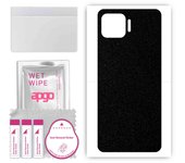 apgo Protective Skin Sticker for the back compatible with Oppo A73 2020, Wrap Film, Foil, Vinyl - Pattern Matte Black