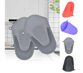 Manopla gruesa antiescaldado para horno, manopla de silicona para el hogar, cocina, microondas, accesorios para hornear, 1 ud. negro