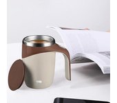Taza de café con agitación magnética automática, 400 ml, taza para mezclar leche magnética, enfriamiento rápido automático café