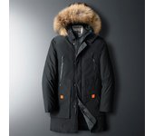 Chaqueta de plumón para hombre, abrigo acolchado, parka de invierno para hombre, plumón blanco 8XL negro