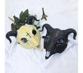 1 máscara de terror de cabra para fiesta de disfraces de Halloween, máscara facial de animal, máscara facial completa