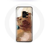 Coque pour samsung galaxy S9 plus American Pit Bull Terrier Marron