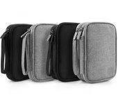 Bolsa de almacenamiento de disco duro portátil de 2,5 pulgadas con protector USB y cubierta de tela Oxford Single layer C001 negro