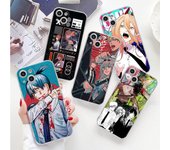 Funda de teléfono Anime Chainsaw Man para Apple Iphone 14 Plus Se Xr 12 Mini 7 6s X Xs 13 Pro 11 Pro Max 8 funda de dibujos animados de Japón iPhone 11 Pro Max