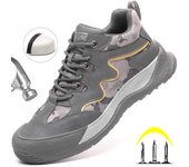 Zapatos de seguridad con puntera compuesta para hombres y mujeres, zapatillas de trabajo, zapatos de trabajo transpirables a prueba de perforaciones, botas, botas de seguridad protectoras para hombres 37