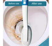 Cepillo de baño de piedra pómez, herramientas creativas para limpiar el baño, para el hogar, para el lavabo, el inodoro, cepillo de limpieza de mango largo, accesorios para el inodoro blanco
