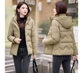 Ropa de algodón fina para mujer de moda, chaqueta acolchada de algodón con cuello alto pequeño y fino de estilo extranjero para invierno de 2024 M recommends about 80 to 50 kg negro