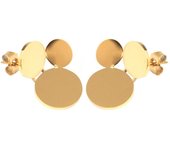 Les Trésors De Lily [Q1050] - Pendientes de diseño Acero dorado 'Choreography' - 15x15 mm oro