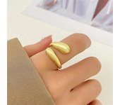 Anillos abiertos de temperamento irregular francés para mujer, anillos de pareja ajustables de metal punk vintage, accesorios de joyería fina de tendencia 2023