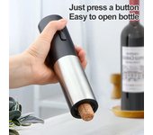 Abridor de botellas de vino eléctrico recargable, sacacorchos automático para vino tinto, abridor de vinos con base de carga, utensilios de cocina para amantes