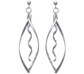 Les Trésors De Lily [E1074] - Boucles Argent 'Tortillas Fantaisie' argenté - 45 mm plata