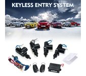 Kit central remoto universal para coche de 12 V que cierra el sistema de entrada sin llave con 2 mandos a distancia para maletero negro