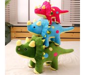 Muñeco de dinosaurio de peluche, muñeco de triceratops 40cm color rosa