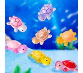 1 pieza de adorno luminoso de tortuga de resina con dibujos animados, para acuario, pecera, escritorio en miniatura, accesorios de decoración para el hogar, regalos 1