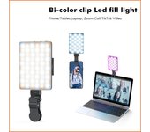 Luz de relleno para teléfono móvil, luz LED para selfies, iluminación portátil para videoconferencia, Clip de iluminación para vídeo, transmisión en vivo recargable de 2000Mah