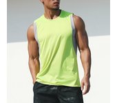 Chaleco deportivo de secado rápido para hombre, camiseta sin mangas transpirable para correr M gris claro