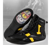 Nuevos zapatos de boxeo de media caña para hombres y mujeres, zapatos de entrenamiento, botas de combate, botas de motocicleta 35 blanco