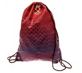 Bolsa deportiva/de gimnasio con cordón y escudo de fútbol oficial del West Ham FC One Size rojo