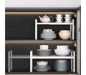 Estantes retráctiles para especias de cocina, multifuncionales, para mesa, para organizar condimentos, armarios y artículos diversos, de metal.