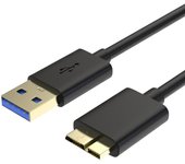 Cable USB 3.0 macho A a Micro B para cámaras Nikon D800/D800E/D810/D810A/D5/D500/Canon EOS 5DS/5DSR/5D4 - 1 m Phonillico®