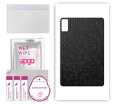 apgo skin sticker film foil vinyl for the BACK compatible with Xiaomi Pad 5 Pro 12.4, scratch-resistant, easy to install - Black Honeycomb