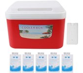Nevera Portátil de 5L para Insulina, Nevera Portátil para Hogar, Camping, Enfriador de Alimentos Refrigerados Portátil, Rojo