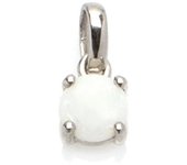 Les Trésors De Lily [R0832] - Pendentif artisanal Argent 'Déesse Opale' blanc argenté (rhodié) - 5 mm