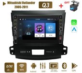 Radio multimedia con reproductor de vídeo y Android para coche Mitsubishi Outlander 2005-2011, 8 pulgadas, botón de mando, Carplay, WiFi, BT, 2 Din, 2 + 32 GB 1+32GB