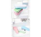 Cepillo de lavandería de pelo suave para el hogar, cepillo de limpieza de plástico multifuncional para lavar zapatos, bonito cepillo para reposapiés, cepillo para ropa, cepillo pequeño Foot type verde claro