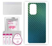 apgo Protective Skin Sticker for the back compatible with Xiaomi Mi 11X Pro, Wrap Film, Foil, Vinyl - Pattern Carbon Chameleon CAKA1