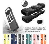 Funda protectora de control remoto para TV 4K 2021 y funda de silicona para Airtags azul