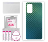 Adhesivo protector de piel para la parte trasera compatible con Oppo Find X3 Lite, película envolvente, lámina, vinilo - Patrón Carbon Chameleon CAKA1