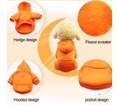 1 Juego de chaleco para perros, chaqueta para mascotas, suéter cálido, ropa de invierno para perros pequeños L marrón
