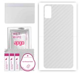 apgo Protective Skin Sticker for the back compatible with Cubot Note 8, Wrap Film, Foil, Vinyl - Pattern Transparent Carbon
