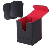 Estuche Bellevue Deck para cartas coleccionables, separador de cartas, funda magnética para Pokeka compatible (rojo) rojo