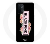 Coque pour Oppo A74 5G Blackpink Groupe de K-pop Logo Noir Rose Fond Noir