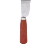 Cuchillo para desbastar cuero, cuchillo para recortar cuero artesanalmente con hoja de acero inoxidable y mango de madera.
