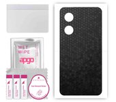 apgo Protective Skin Sticker for the back compatible with Honor Play 40C, Wrap Film, Foil, Vinyl - Pattern Black Honeycomb