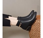 Botas cortas Botas de algodón Botas de moda Botas planas 40 caqui