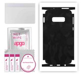apgo Protective Skin Sticker for the back+sides compatible with Samsung Galaxy S10e, Full Wrap Film, Foil, Vinyl - Pattern Black Camo
