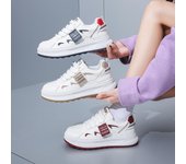 Zapatillas de plataforma gruesa para mujer, con cordones, antideslizantes, de piel sintética, cómodas, para correr, informales, transpirables, para papá 35 caqui