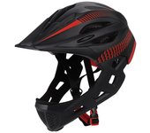 Bicicleta para niños, casco transpirable de 16 agujeros, protección de barbilla completa desmontable, bicicleta de equilibrio One size