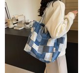 Bolso de mano de mezclilla Bolso de mano de gran capacidad Bolso de hombro para mujer negro