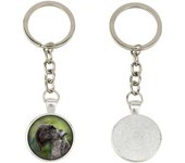 Kerry Blue Terrier, Irish Blue Terrier - keychain in a box, own photo, keychain pendant from Art-Dog brand plata