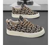 Zapatillas de lona negras con estampado de grafiti para hombre, zapatos vulcanizados, zapatillas bajas con cordones, zapatillas de skate para hombre 44 negro