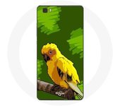 Coque pour Huawei P8 Lite Oiseaux de Perruches jaune Fond Vert