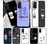 Funda para teléfono con diseño de taza de café y vino para Redmi 10A, 10C, 9A, 9C, 9T, K40 y K50 para juegos, Redmi Note 11S, 10S, 9S, 9, 10, 11 Pro Redmi 10C