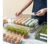 1 paquete de soporte para huevos para refrigerador, contenedor de almacenamiento de huevos de plástico para refrigerador, organizador de huevos para nevera M