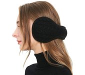 Orejeras en invierno Orejeras para exteriores Calentadores de orejas para montar para hombres y mujeres One Size negro