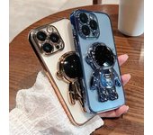 Funda de teléfono transparente con soporte de astronauta para Iphone 14, 13, 12, 11 Pro Max, Xs, Max, Xr, 13pro, 14plus, cubierta chapada con soporte a prueba de golpes For iPhone 14
